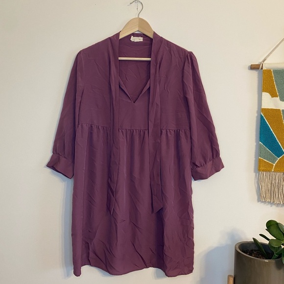 Urban Outfitters Mauve Long Sleeve Dress - Picture 1 of 5